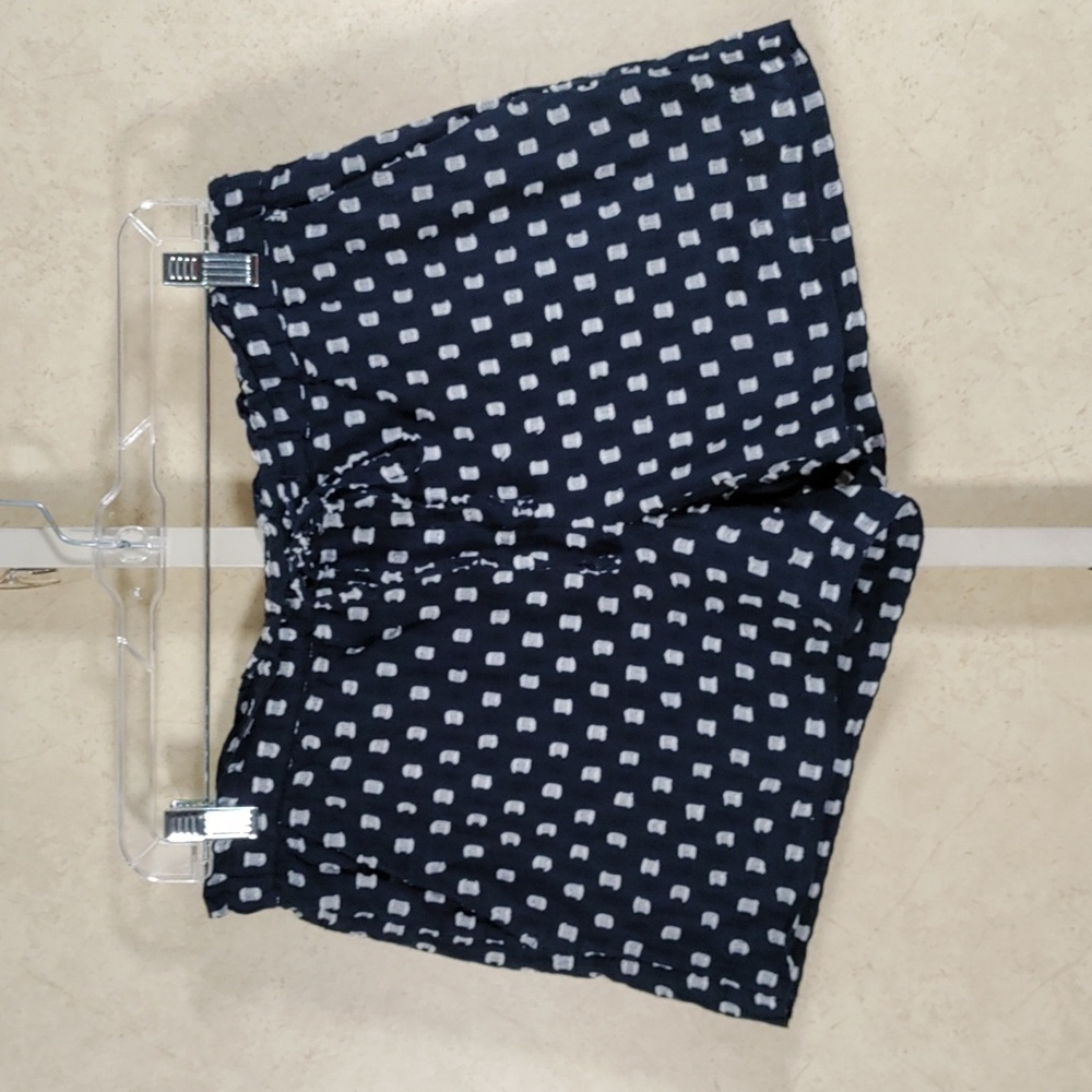 4119 Loft Outlet navy & white dotted Swiss shorts XS